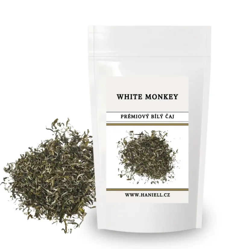 Biely čaj White Monkey – legendárny čaj s jemne ovocnou chuťou z Fujianu - Hmotnost: 50 g Biely čaj White Monkey – legendárny čaj s jemne ovocnou chuťou z Fujianu - Hmotnost: 50 g