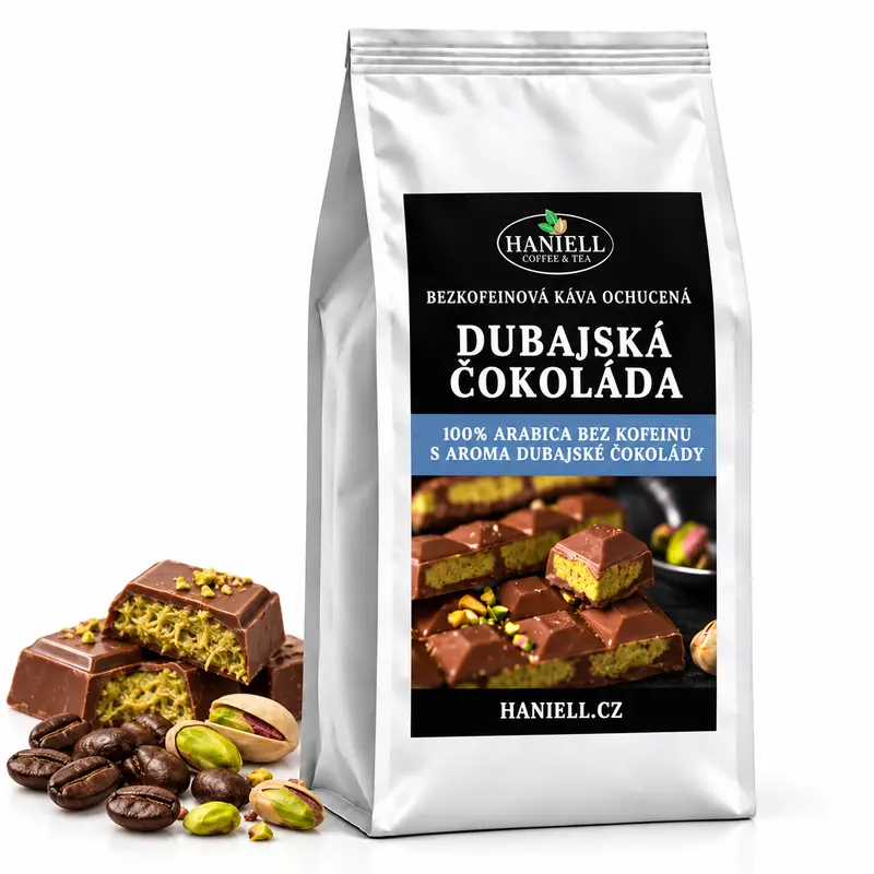 Bezkofeinová káva Dubajská čokoláda – ochucená 100% arabika
