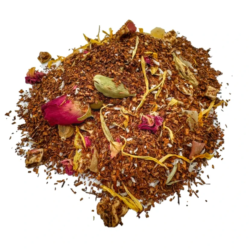 Čaj Rooibos Tropik – čaj života s exotickou chuťou ovocia a kvetov