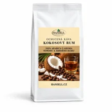 Zrnková káva Kokosový rum  Malibu – 100% brazilská arabica s exotickou chutí kokosu a rumu
