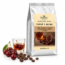 Zrnková káva Višně v rumu  100% brazilská arabica s ovocnou svěžestí a rumovým aroma