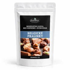 Bezkofeinová rozpustná káva Belgické pralinky