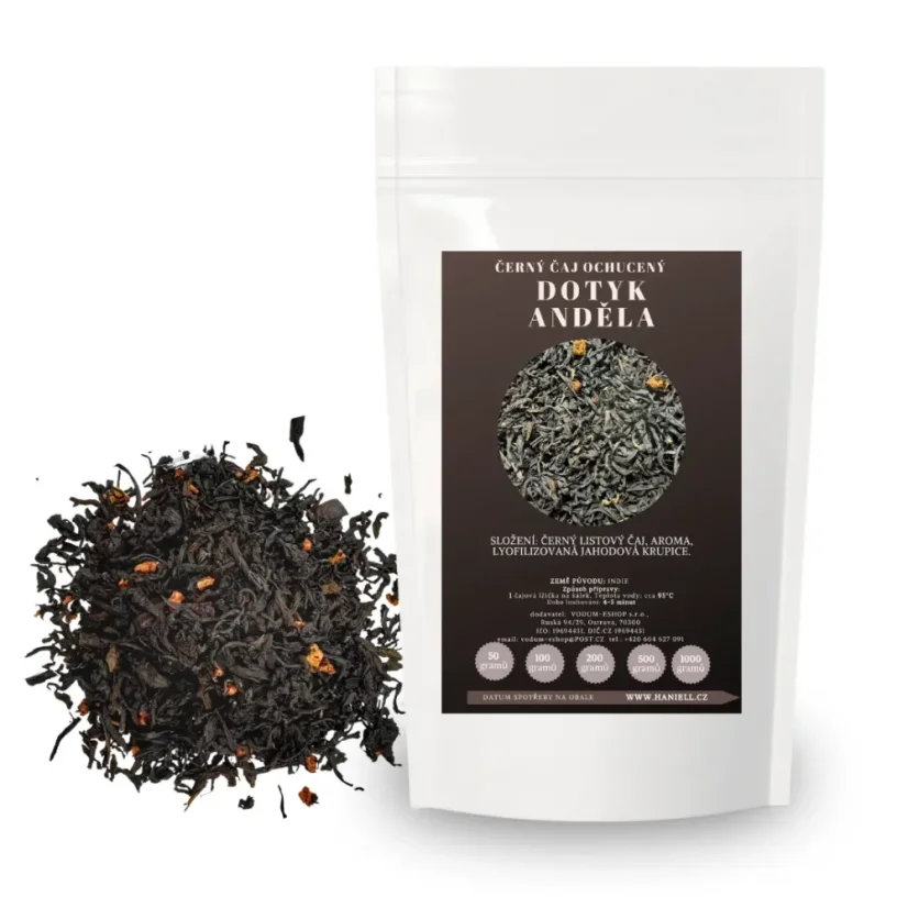 Černý čaj Dotyk anděla – sladké pohlazení pro duši - Hmotnost: 200 g