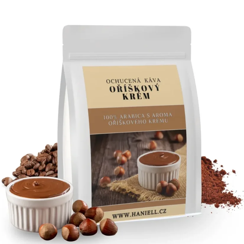 Zrnková káva Oříškový krém – sladká chuť oříšků a smetanová jemnost