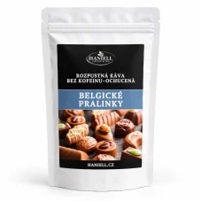 Bezkofeinová rozpustná káva Belgické pralinky