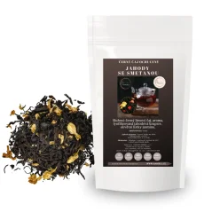 Černý čaj Jahody se smetanou – sladká letní chuť v šálku