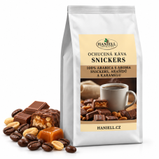 Zrnková káva Snickers – 100% brazilská arabica s chutí čokolády, karamelu a arašídů