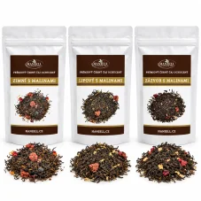 Čajová sada Malinové pohlazení – ochucené černé čaje 3×100 g