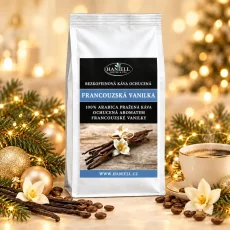 Káva Francouzská vanilka bezkofeinová arabica zrnková – 100% arabika s jemnou chutí vanilky