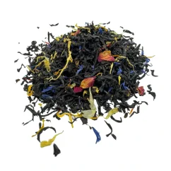 Černý čaj Earl Grey Rainbow – barevná cesta chutí s růží, měsíčkem, chrpou a šafránem