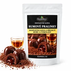 Rozpustná káva Rumové pralinky – bez alkoholu a bez cukru