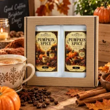 Dárková sada October Coffee – rozpustná Pumpkin Spice káva a koření