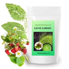 Zelený čaj Matcha Lesní jahoda – Energická exploze s vůní léta