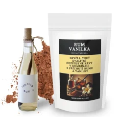 Rozpustná káva Rum–vanilka – sladké pokušení s kapkou odvahy