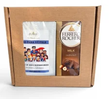 Darčeková sada pre učiteľa – Superpower káva a Ferrero Rocher