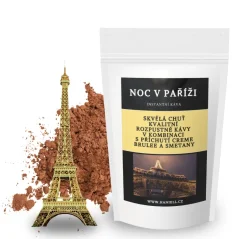 Rozpustná káva Noc v Paříži – temná čokoláda, jemný dotek vanilky a noční elegance