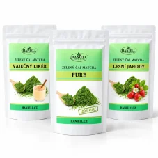 Sada Matcha Trio: sladká jahoda, krémový likér, čistá energia