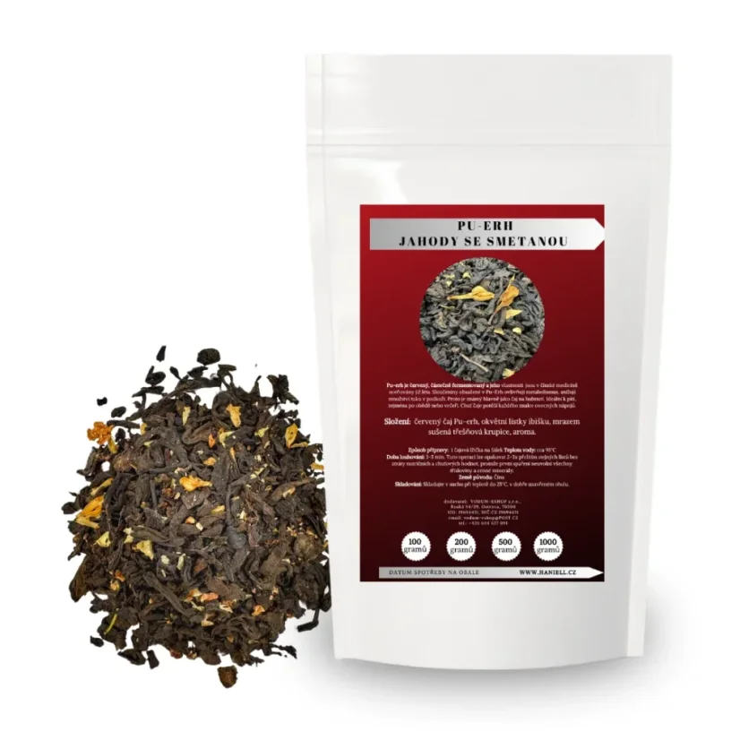Čaj Pu-Erh Jahody so smotanou – sladká cesta k chudnutiu a zdraviu