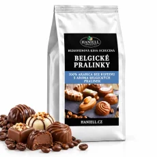 Bezkofeinová zrnková káva Belgické pralinky – 100% arabika