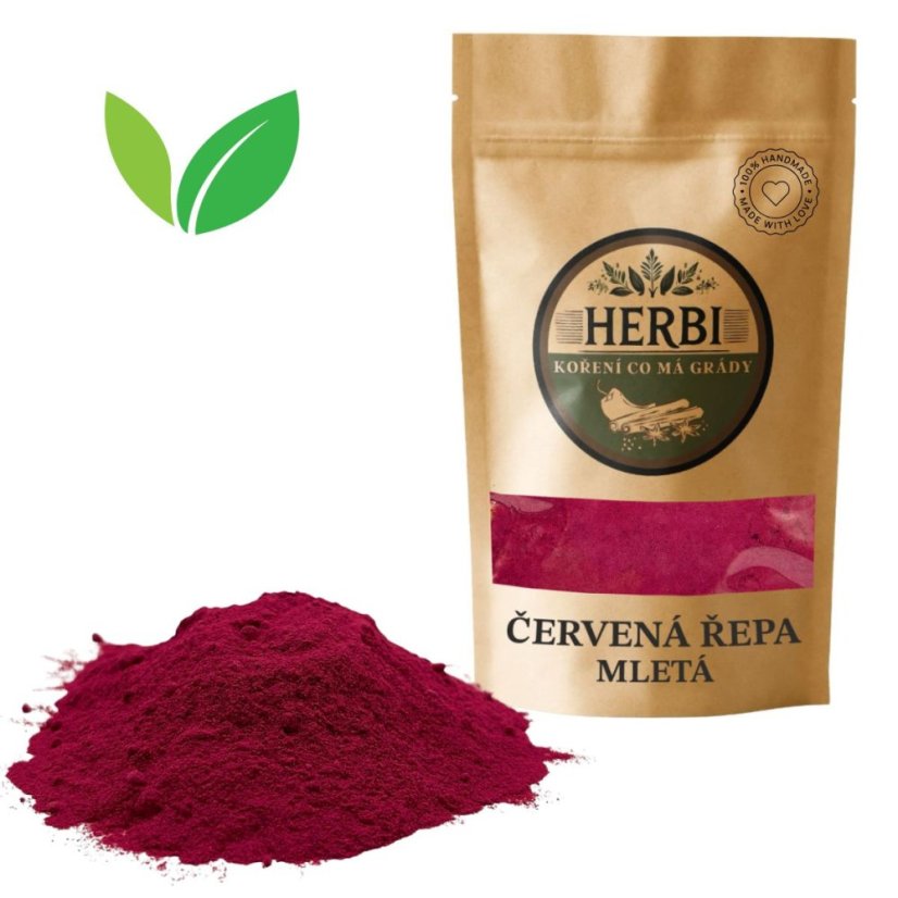 Červená řepa mletá – přírodní prášek plný vitamínů a barvy, 50 g
