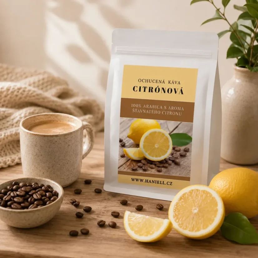 Zrnková káva  Citrónová ochutená