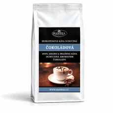 Káva Čokoládová arabica bezkofeinová zrnková – sladká chuť bez kofeinu