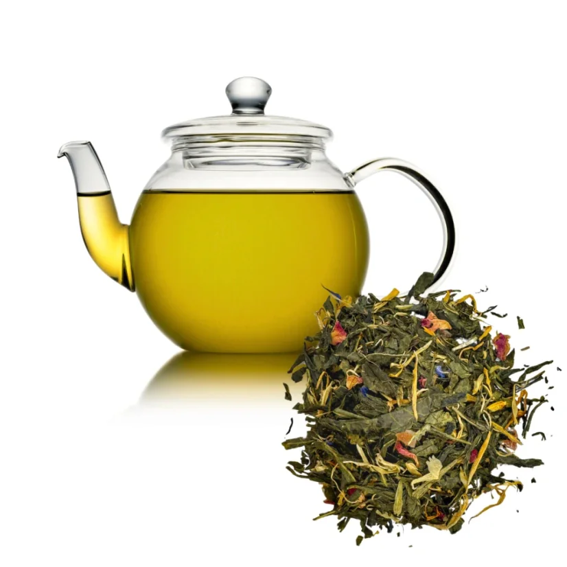 Zelený čaj Desert Bohů – mango, papája a květinová harmonie