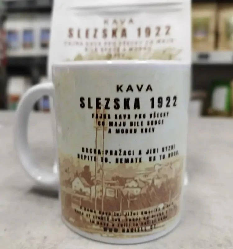 Dárková sada Slezska 1922 – káva 250 g, tubus 125 g a hrnek