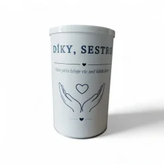 Darčeková káva Díky, sestro – tubus s venovaním