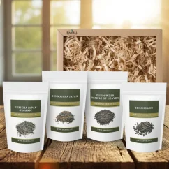 Darčeková sada zelených čajov – harmonická cesta Japonskom a Čínou (4×50 g)