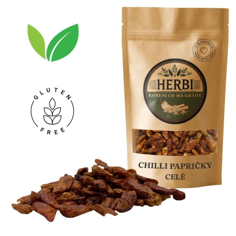 Chilli papričky celé 25 g – extra pálivé sušené papričky