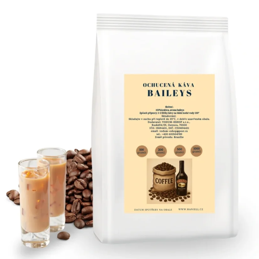 Zrnková káva Baileys – 100 % arabika s krémovou arómou írskemu likéru