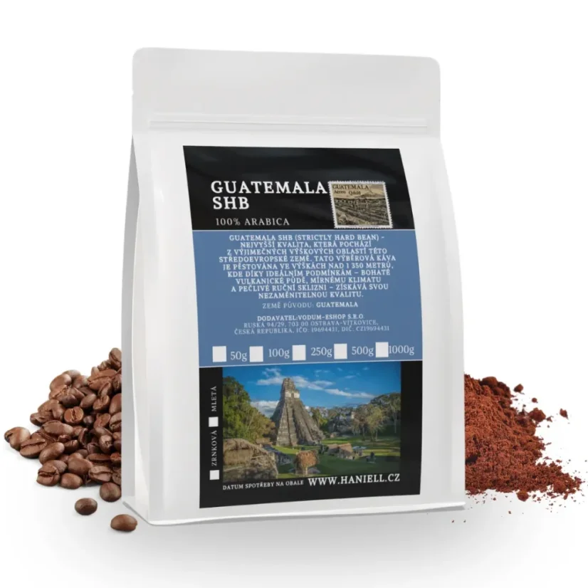 Káva Guatemala SHB zrnková – výberová chuť z vysokohorských plantáží