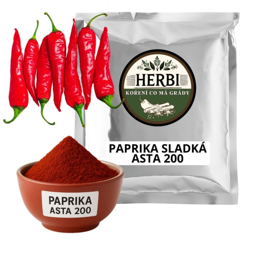 Paprika sladká ASTA 200 – extrémní barva a jemná chuť pro guláše a omáčky Paprika sladká ASTA 200 – extrémní barva a jemná chuť pro guláše a omáčky