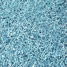Dárková papírová krabička s okénkem a světle modrou výplní 200 × 200 × 50 mm