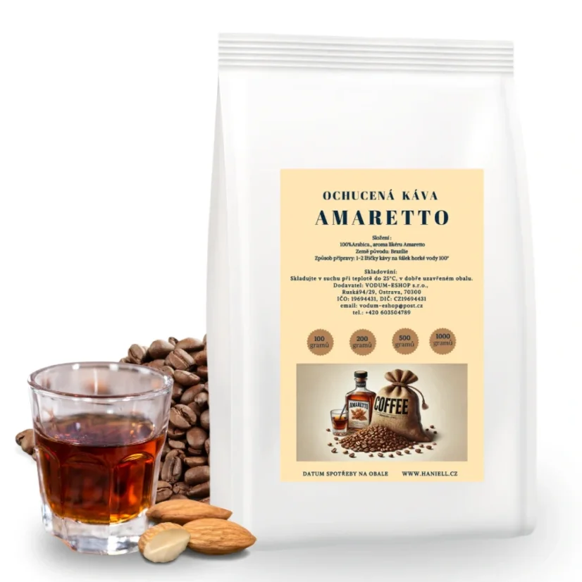 Káva Amaretto – 100% brazilská arabica s vůní mandlového likéru