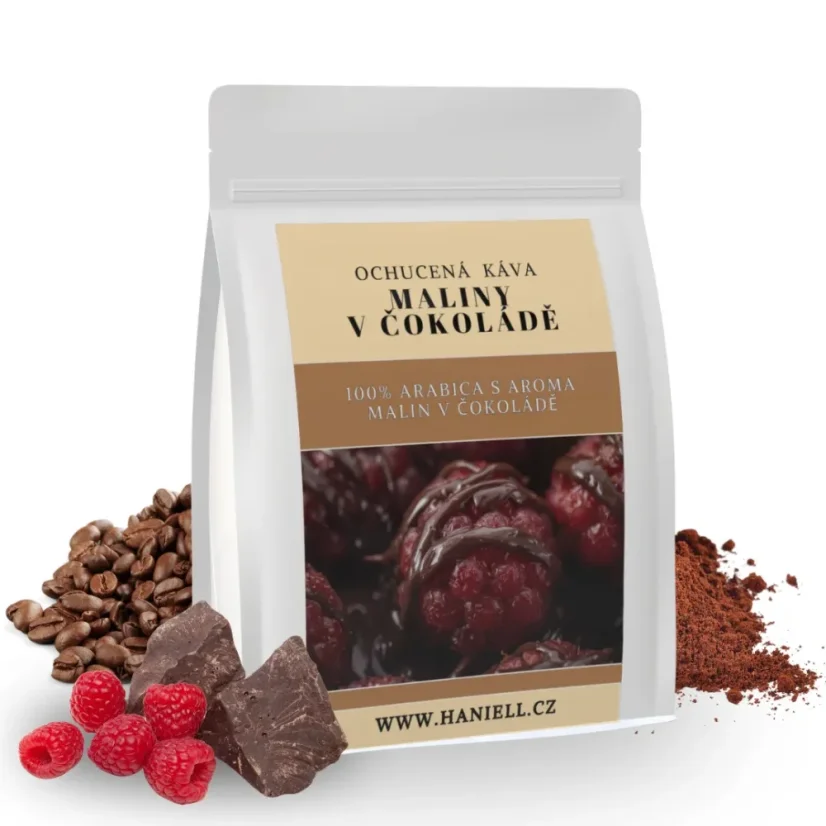 Zrnková káva Maliny v čokoláde – ovocná sviežosť a kakaová jemnosť