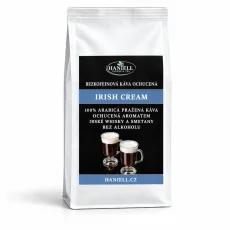 Káva Irish Cream bezkofeinová arabica zrnková – krémový dezert bez kofeinu