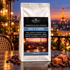 Káva Noc v Paříži bezkofeinová zrnková – Crème Brûlée, karamel a smetana