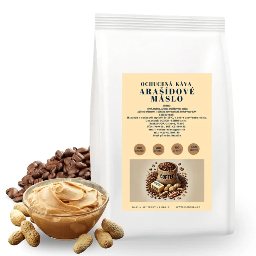 Káva Arašidové maslo – 100% brazílska arabica s lahodnou orieškovou chuťou Káva Arašidové maslo – 100% brazílska arabica s lahodnou orieškovou chuťou