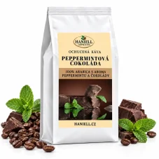 Zrnková káva Peppermintová čokoláda  brazilská arabica s osvěžující chutí čokolády a máty