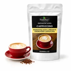 Rozpustná káva Cappuccino – jemná pěna a plná chuť z indické robusty