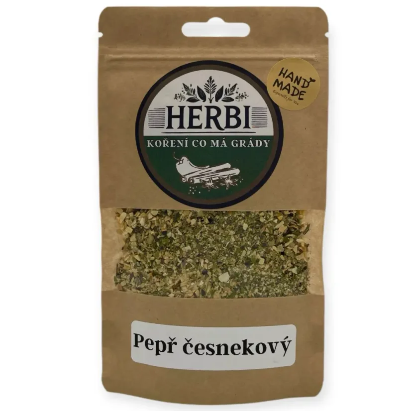 Pepř česnekový – směs s bylinkami na maso, zeleninu a omáčky 🧄🌶️🥩 - Hmotnost:: 50 g