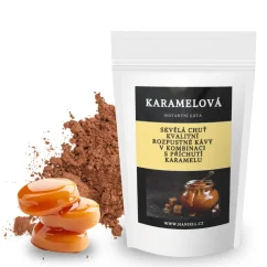 Rozpustná káva Karamel – jemná sladkost s krémovým závěrem
