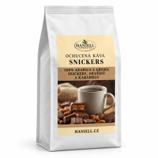 Zrnková káva Snickers – 100% brazilská arabica s chutí čokolády, karamelu a arašídů