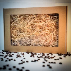 Darčeková sada kávy Čokoládová – Vanilková, Oriešková, Belgické pralinky, Peppermintová (4×100 g)