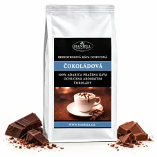 Káva Čokoládová arabica bezkofeínová zrnková – sladká chuť bez kofeínu