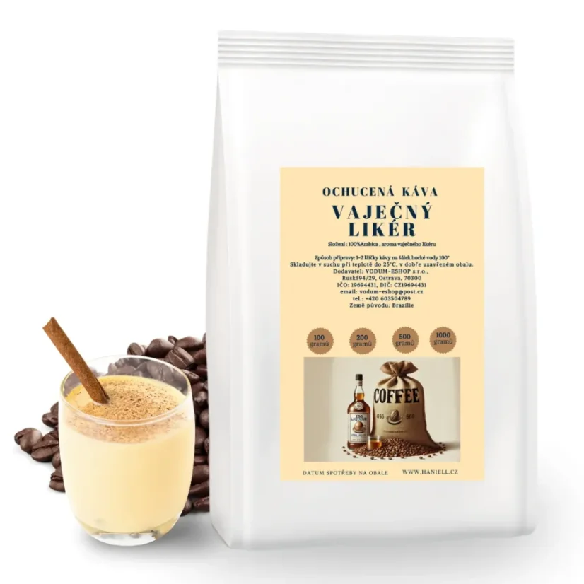 Káva Káva Vaječný likér – 100% brazílska arabica s vaječným likérom