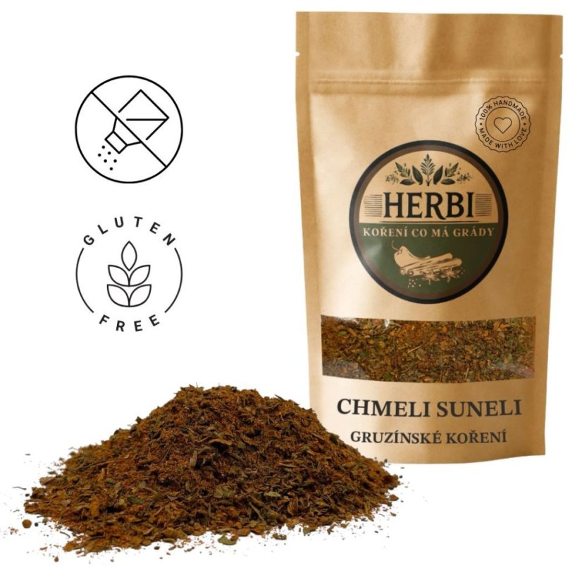 Chmeli Suneli – tradičná gruzínska zmes na mäso, polievky a zeleninu 🌿🍲🥩 - Hmotnosť:: 50 g
