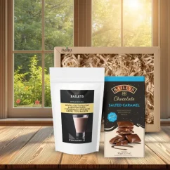 Dárková sada kávy Baileys & čokoláda Slaný karamel – balení s kávou a čokoládou